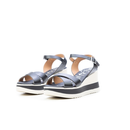 Дамски ежедневни сандали от естествена кожа черни 5761 Oh My Sandals