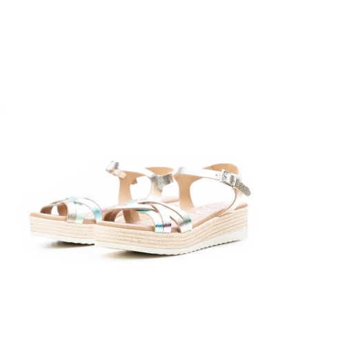 Дамски ежедневни сандали от естествена кожа шарени 5690 Oh My Sandals