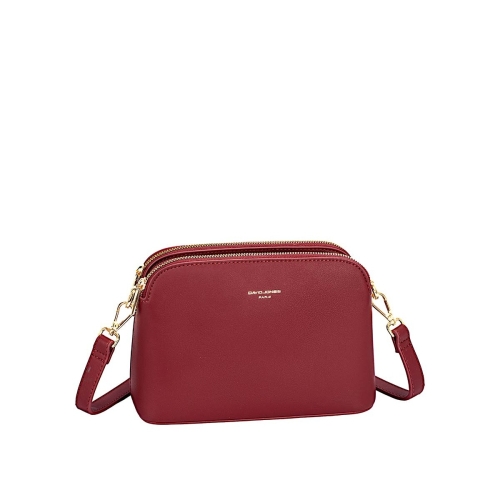 Дамска чанта през рамо бордо CM7342-1 David Jones