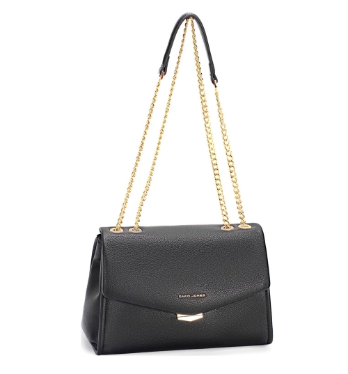 Дамска елегантна чанта черна CM7673 David Jones