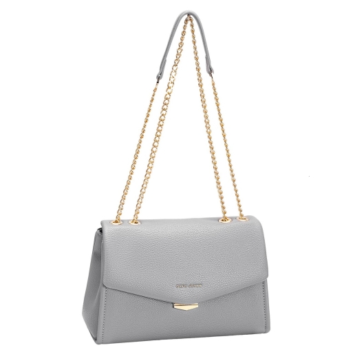 Дамска елегантна чанта сива CM7673 David Jones