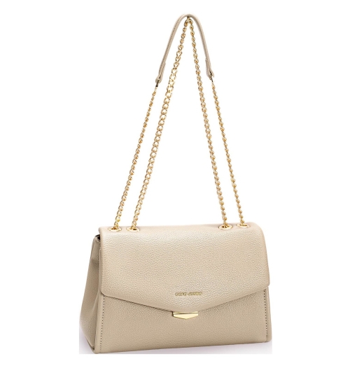 Дамска елегантна чанта тъмно бежова CM7673 David Jones