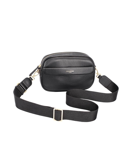 Дамска чанта през рамо черна CM7397-1 David Jones