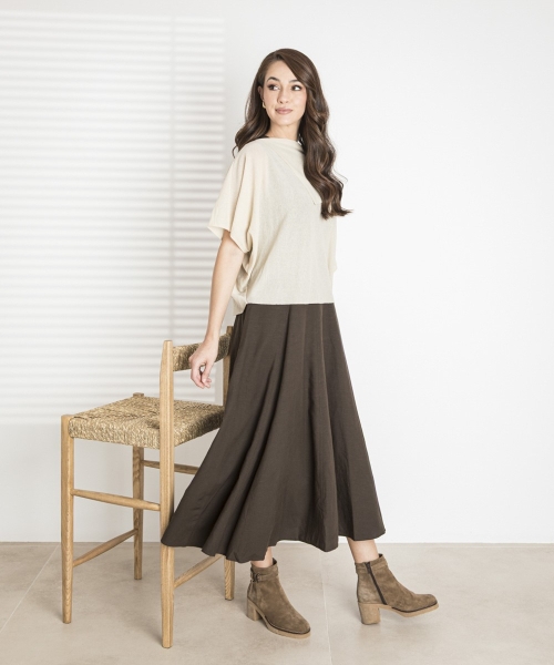 Дамски ежедневни боти от естествен набук тауп 6941P Patricia Miller