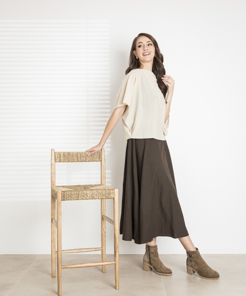 Дамски ежедневни боти от естествен набук тауп 6941P Patricia Miller