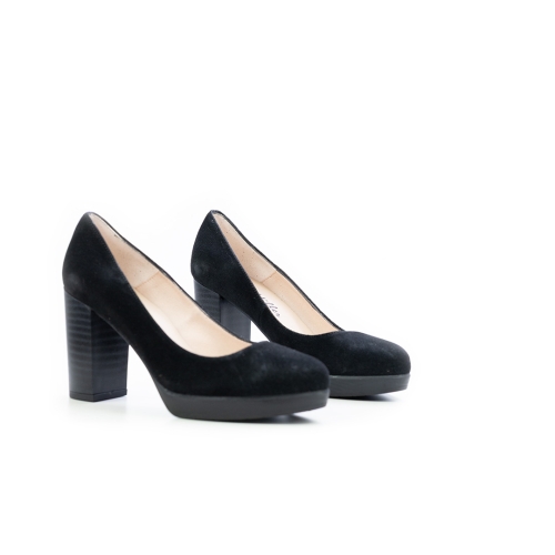 Дамски елегантни обувки от естествен набук черни 6074-7681 Patricia Miller