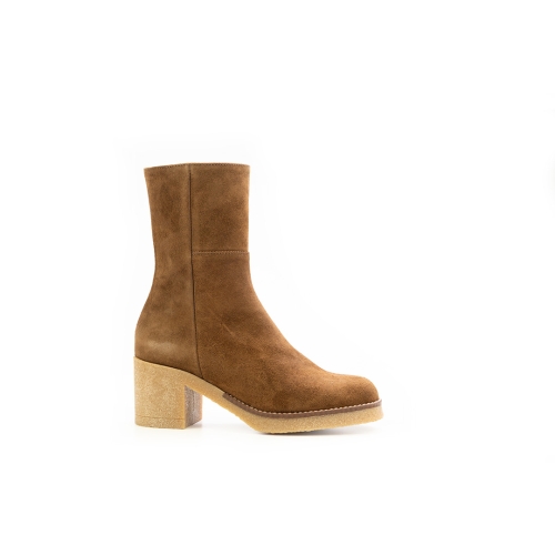 Дамски ежедневни боти от естествен набук кафяви 6104P-49193P Patricia Miller