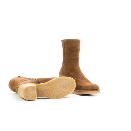 Дамски ежедневни боти от естествен набук кафяви 6104P-49193P Patricia Miller