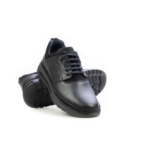 Мъжки спортни обувки от естествена кожа черни 362-20-07