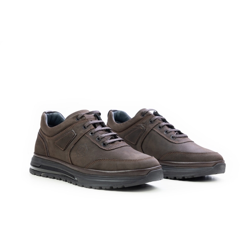 Мъжки спортни обувки от естествен набук кафяви 369-36-27