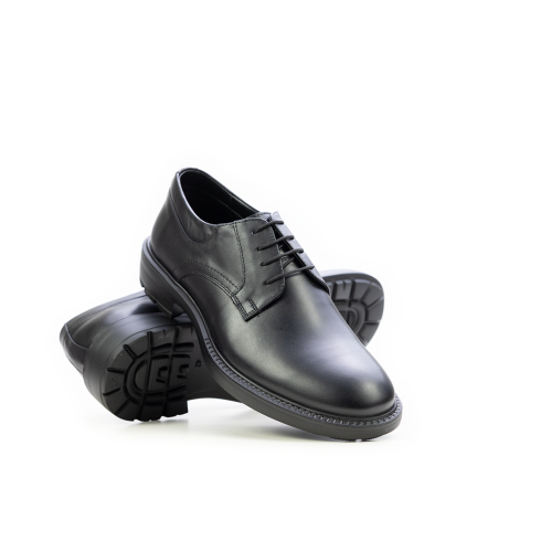 Мъжки елегантни обувки от естествена кожа черни 7080