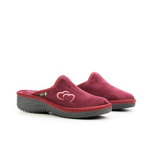 Дамски домашни пантофи бордо 24-109