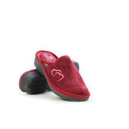 Дамски домашни пантофи бордо 24-109