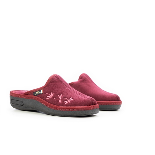 Дамски домашни пантофи бордо 24-104