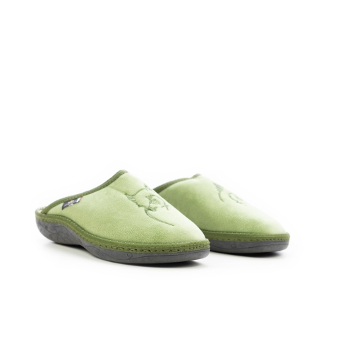 Дамски домашни пантофи зелени 24-091