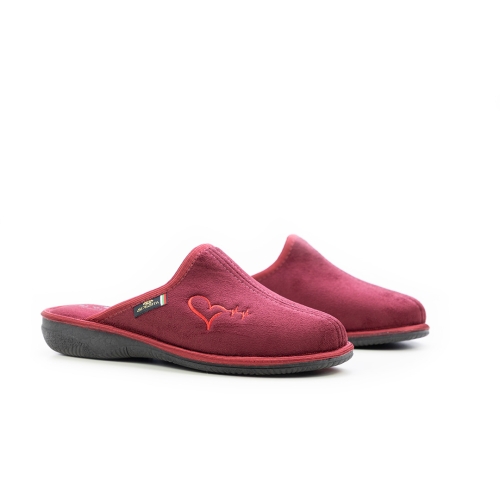 Дамски домашни пантофи бордо 24-114