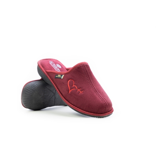 Дамски домашни пантофи бордо 24-114