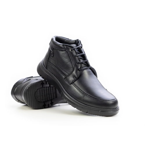 Мъжки ежедневни боти от естествена кожа черни 1212-1000 Baerchi