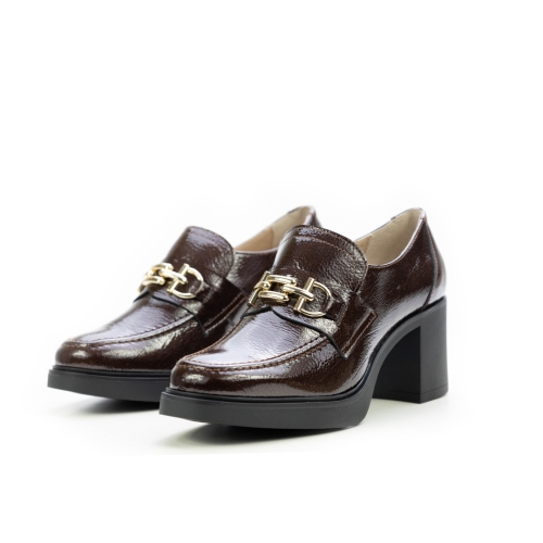 Дамски ежедневни обувки от естествен лак кафяви 32901-1002 Baerchi