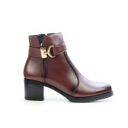 Дамски елегантни боти от естествена кожа бордо 40168-1011 Baerchi