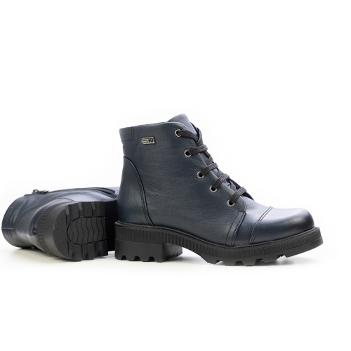 Дамски ежедневни боти от естествена кожа тъмно сини 11-1054-2-42