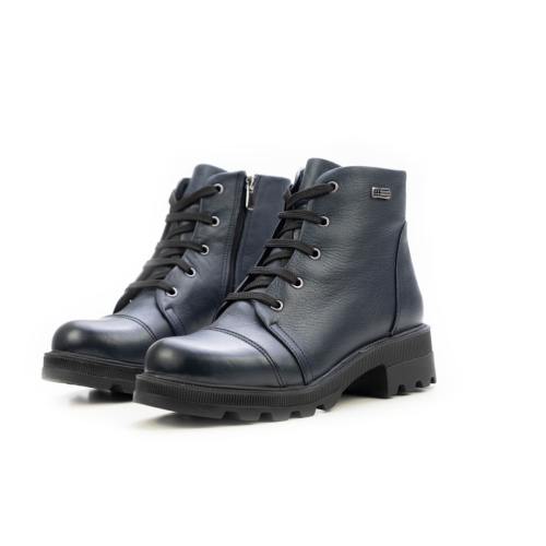 Дамски ежедневни боти от естествена кожа тъмно сини 11-1054-2-42