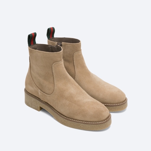 Дамски ежедневни боти от естествен велур бежови 6928-139 Patricia Miller