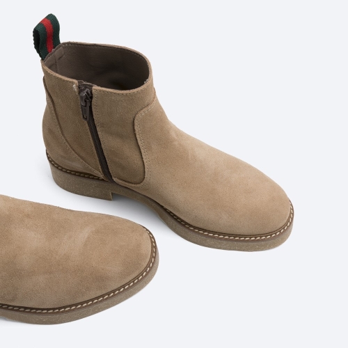 Дамски ежедневни боти от естествен велур бежови 6928-139 Patricia Miller