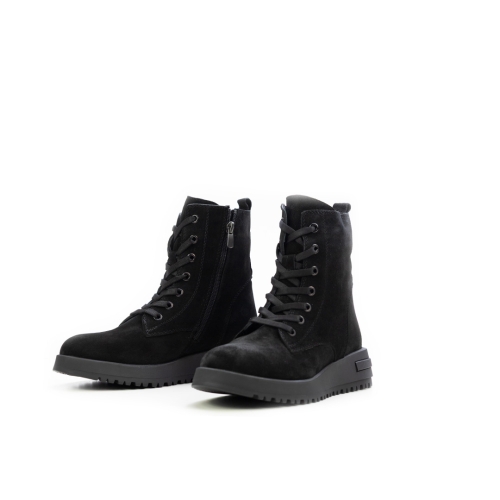 Дамски ежедневни боти от естествен велур черни 491-7-486