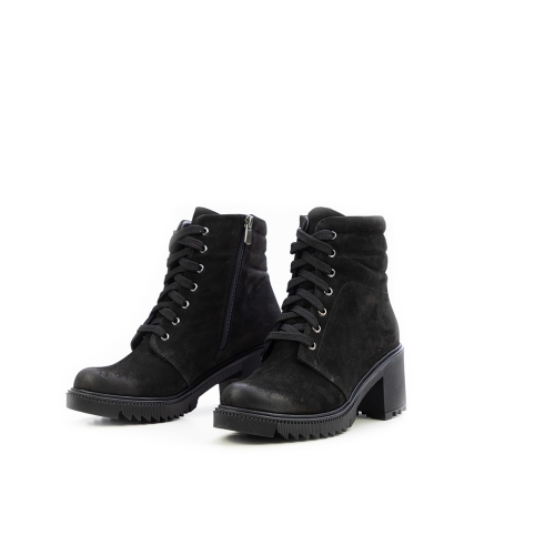 Дамски ежедневни боти от естествен набук черни 10-970-31-2094