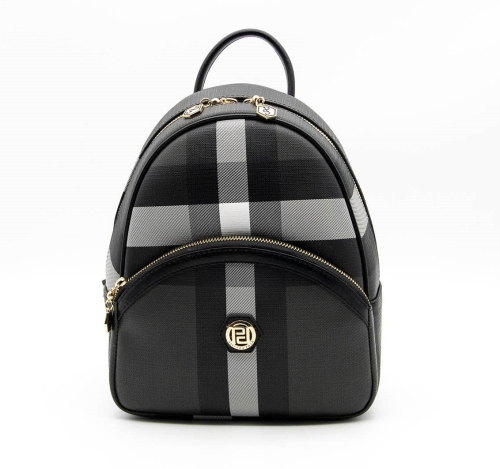 Дамска раница в черно и сиво 945 M129 KARELI EKOSE Silver&Polo