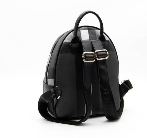 Дамска раница в черно и сиво 945 M129 KARELI EKOSE Silver&Polo