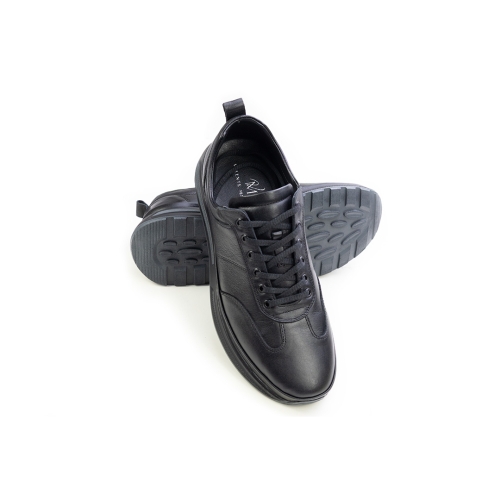 Мъжки спортни обувки от естествена кожа черни 7525