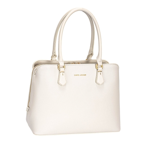 Дамска елегантна чанта крем CM7648-1 David Jones
