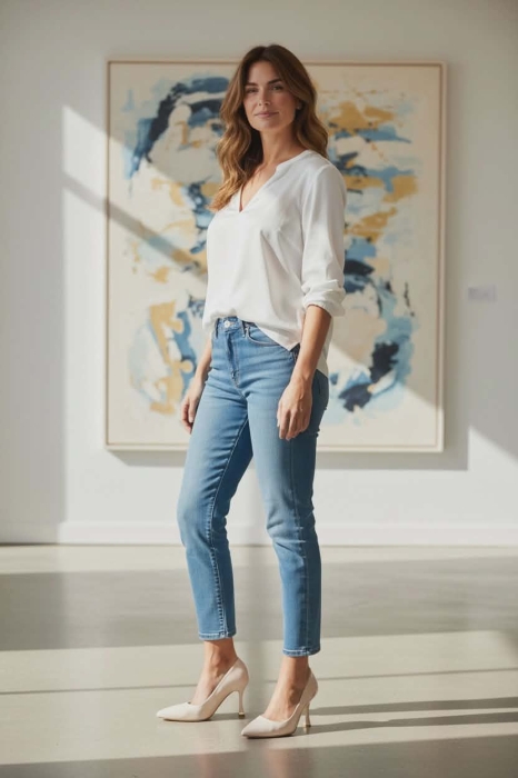 Дамски елегантни обувки от естествен лак бежови 07-4047