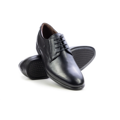 Мъжки елегантни обувки от естествена кожа черни 54-526