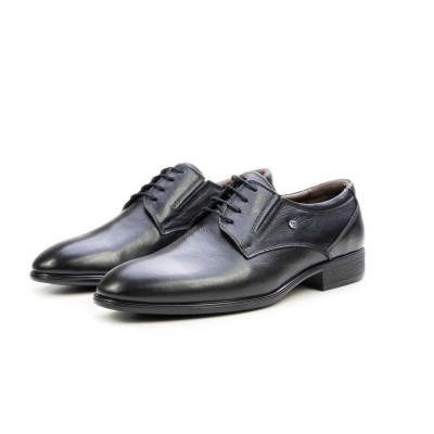 Мъжки елегантни обувки от естествена кожа черни 54-526