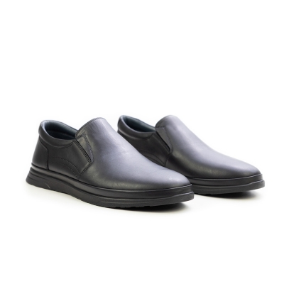 Мъжки ежедневни обувки от естествена кожа черни 45-390-20