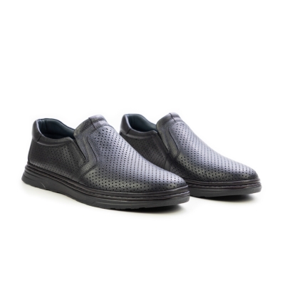 Мъжки ежедневни обувки от естествена кожа черни 45-428-14-29 П