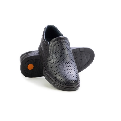 Мъжки ежедневни обувки от естествена кожа черни 45-428-14-29 П