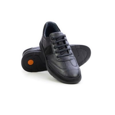 Мъжки спортни обувки от естествена кожа черни 45-416-14-07 П