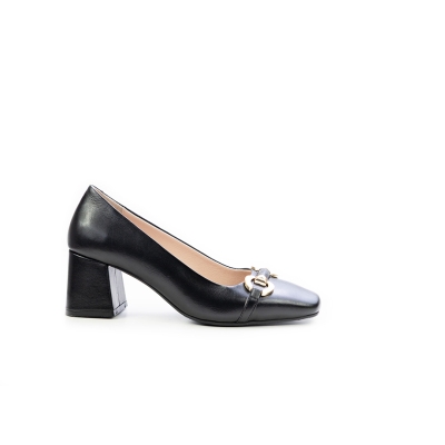 Дамски елегантни обувки от естествена кожа черни 36-27 R-B-060
