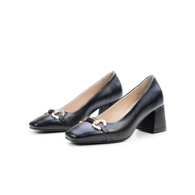 Дамски елегантни обувки от естествена кожа черни 36-27 R-B-060