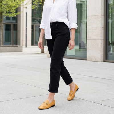 Дамски мокасини от естествена кожа камел 7105 H-02850 Patricia Miller