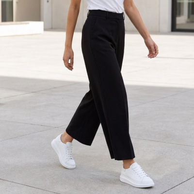 Дамски спортни обувки от естествена кожа в бяло 110