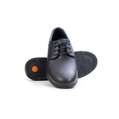 Мъжки ежедневни обувки от естествена кожа черни 45-389-20