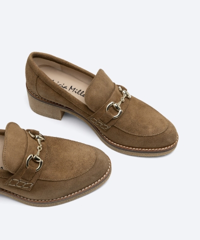 Дамски ежедневни обувки от естествен велур тауп 5305 H-38096 Patricia Miller