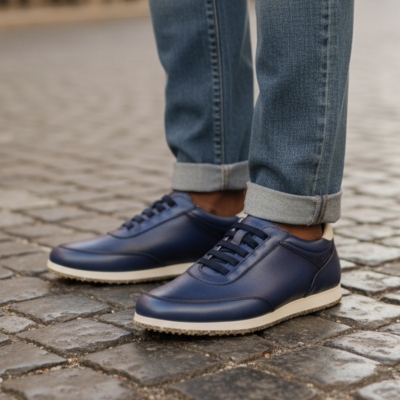 Мъжки спортни обувки тъмно сини 1191 Baerchi