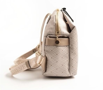 Дамска раница бежова 771 M192 Silver&Polo