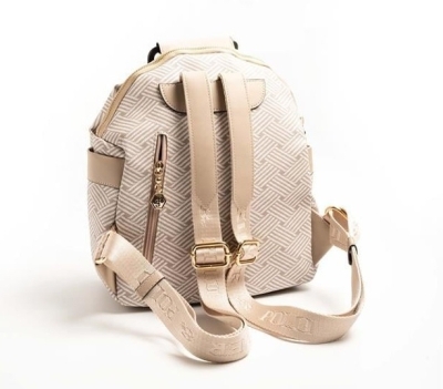Дамска раница бежова 771 M192 Silver&Polo